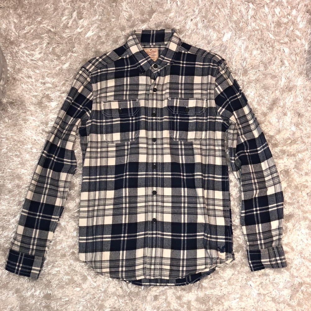 Flannel Plaid Long-Sleeve Shirt